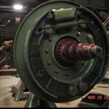 Halftrack brake drum assembly green housing red grease