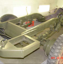 Halftrack frame overhead view painted
