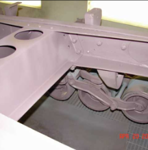 Halftrack undercarriage bogie wheels painted