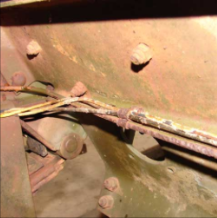 Frame wiring channel and cable detail